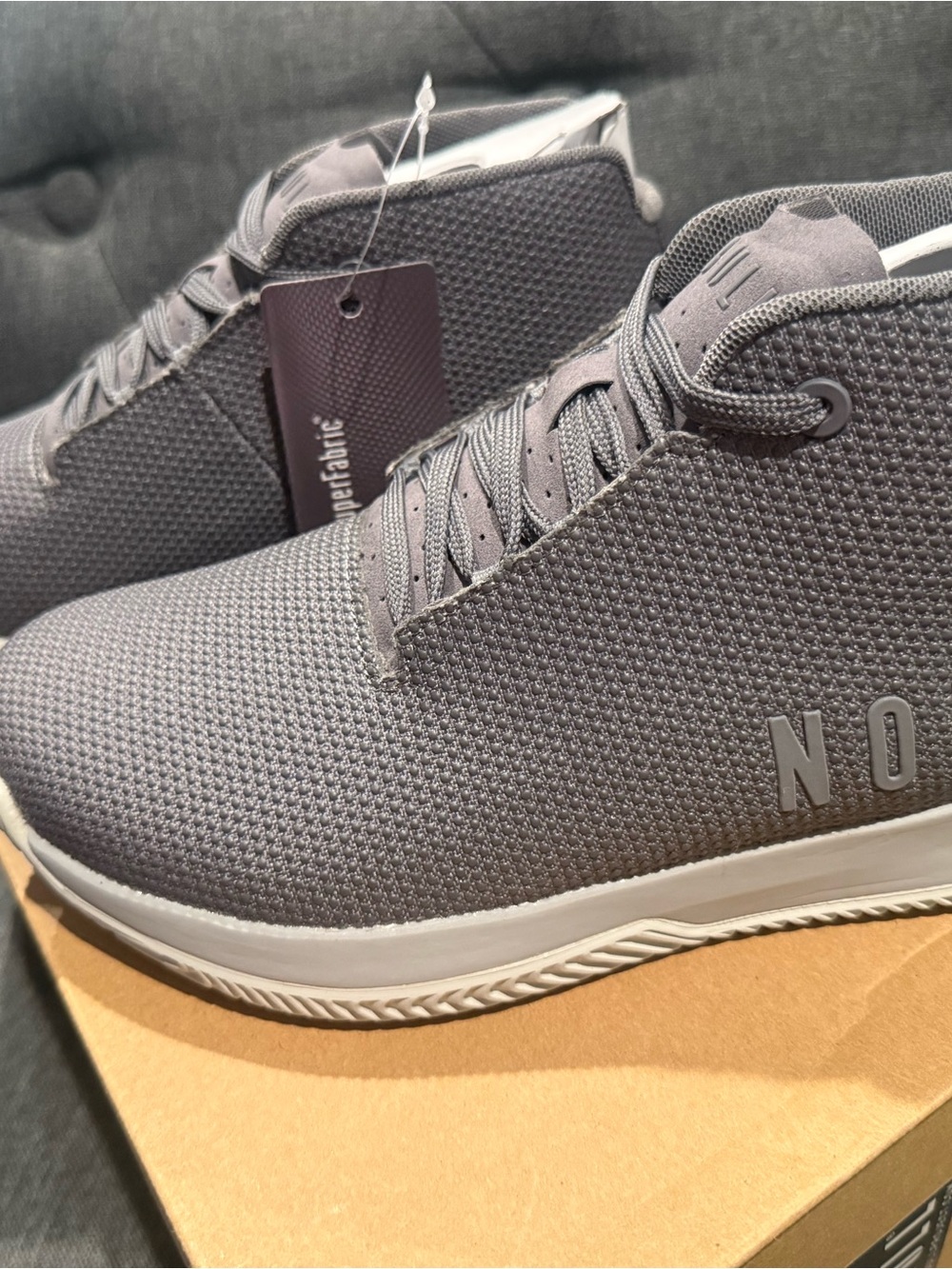 NOBULL Gray Knit High-Top Sneakers